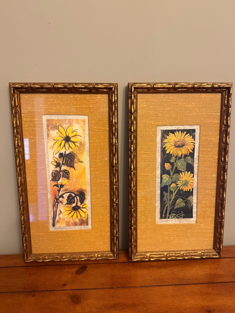 Vintage Kent Japan Floral Prints EUC